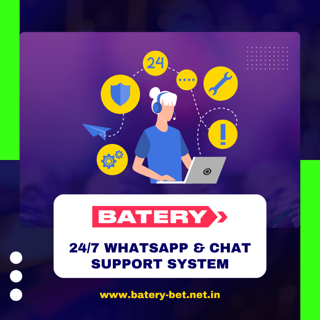 24/7 WhatsApp and chat support on Battery Bet app